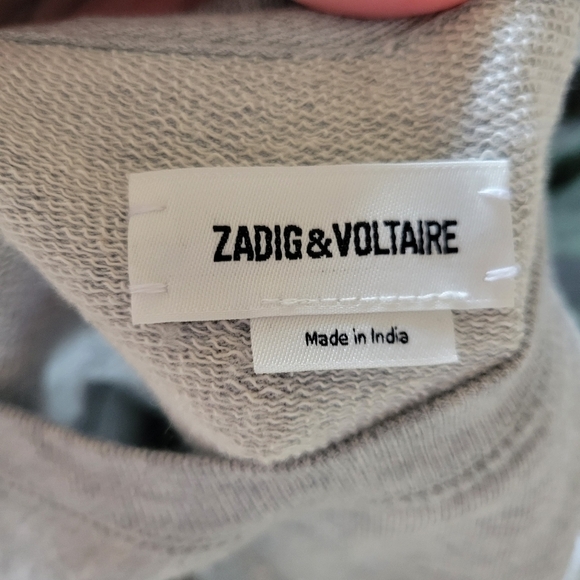 Zadig & Voltaire Gray Rock N Roll sweatshirt size small - Picture 2 of 6